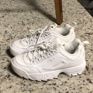Fila Disruptor white shoes Sz 7.5